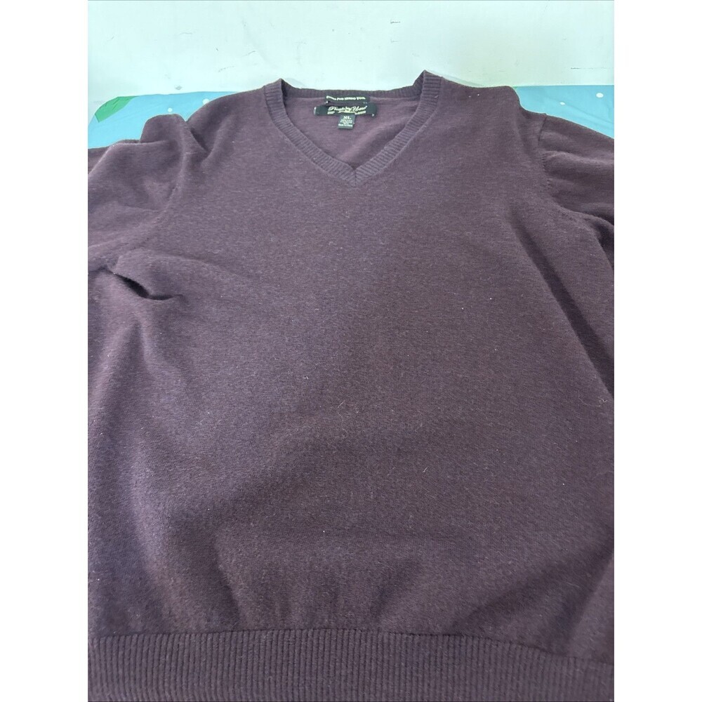Pronto Uomo Extra Fine Merino Wool V-Neck Sweater Mens XL
